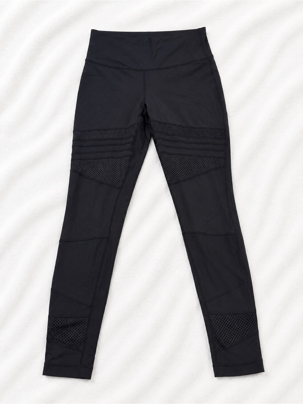 lululemon athletica Black High-Waist Mesh-Panel Leggings
